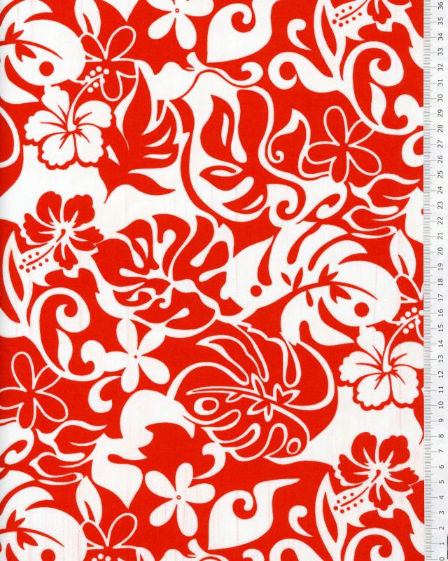 Polynesian fabric ORI Red - Tissushop